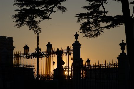 Madrid: tramonto dalle parti del Palacio Real