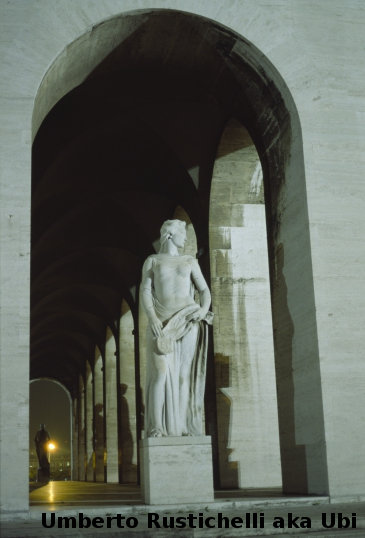 statues in the EUR Palace of Civilization and Work