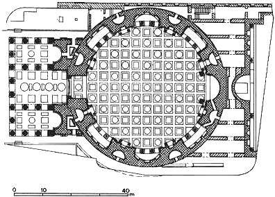 cross section of the Pantheon in Rome