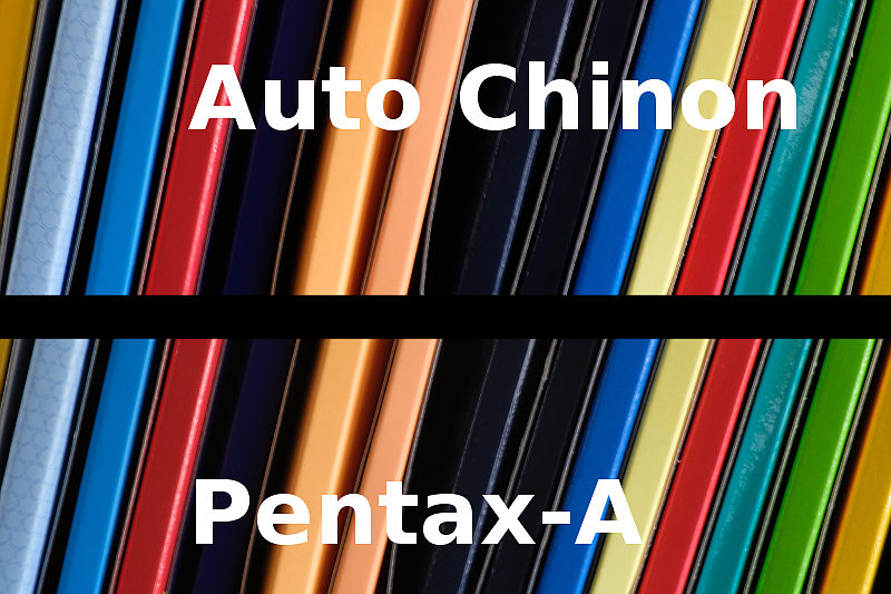 comparison of colours produced by the AutoChinon 135mm and the Pentax-A 135mm