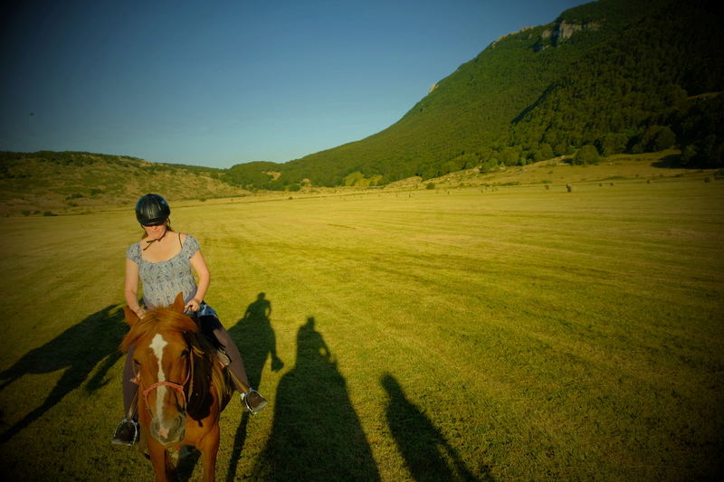 a passeggio sul cavallo