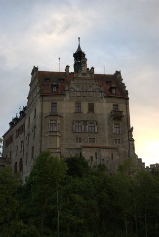 il castello di Sigmaringen alla sera