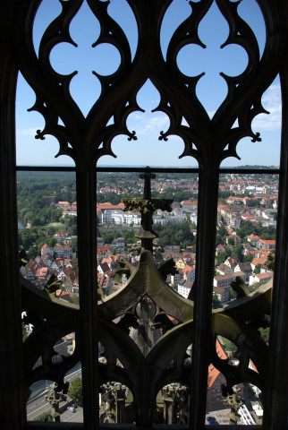 scorcio sulla città dal campanile di Ulm