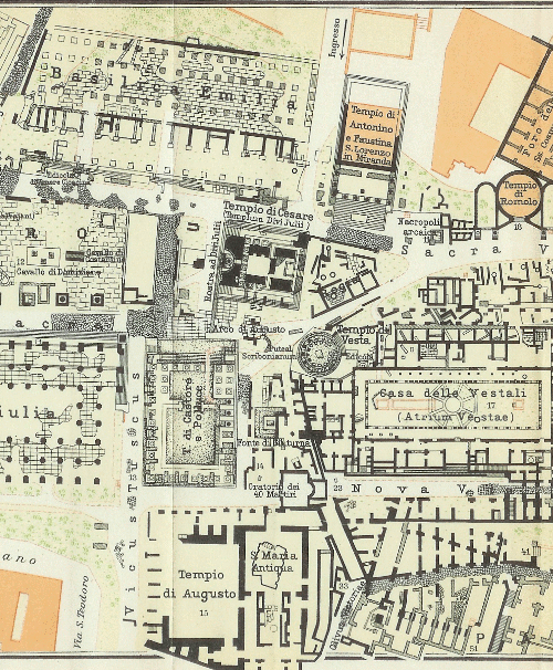 mappa del Foro Romano, parte 2