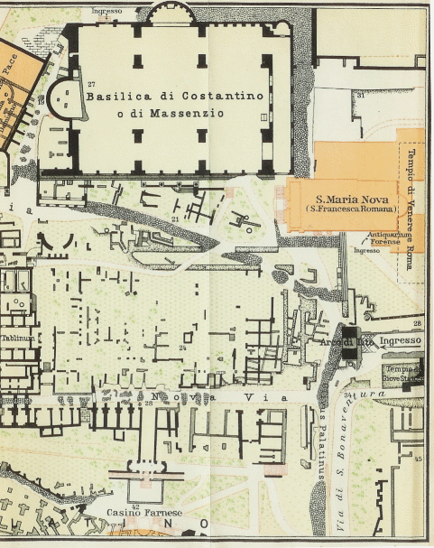 mappa del Foro Romano, parte 3