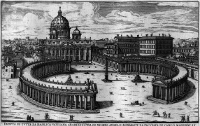 basilica di San Pietro a Roma, antica stampa