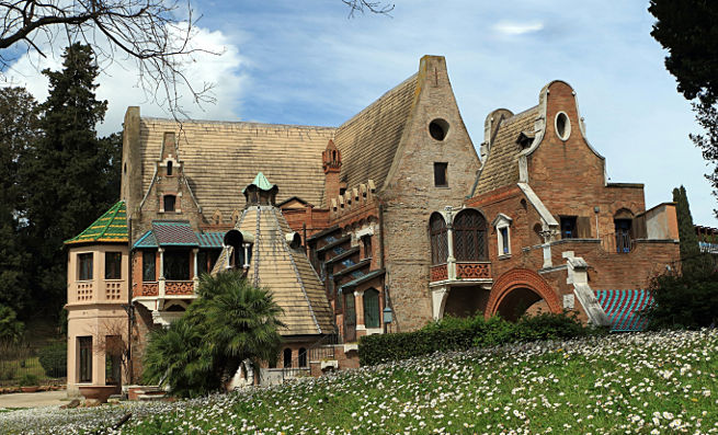 The Casina delle Civette (House of the Owls) in Villa Torlonia, Rome