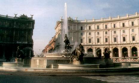 the Naiades fountain, near the Diocletian Termae